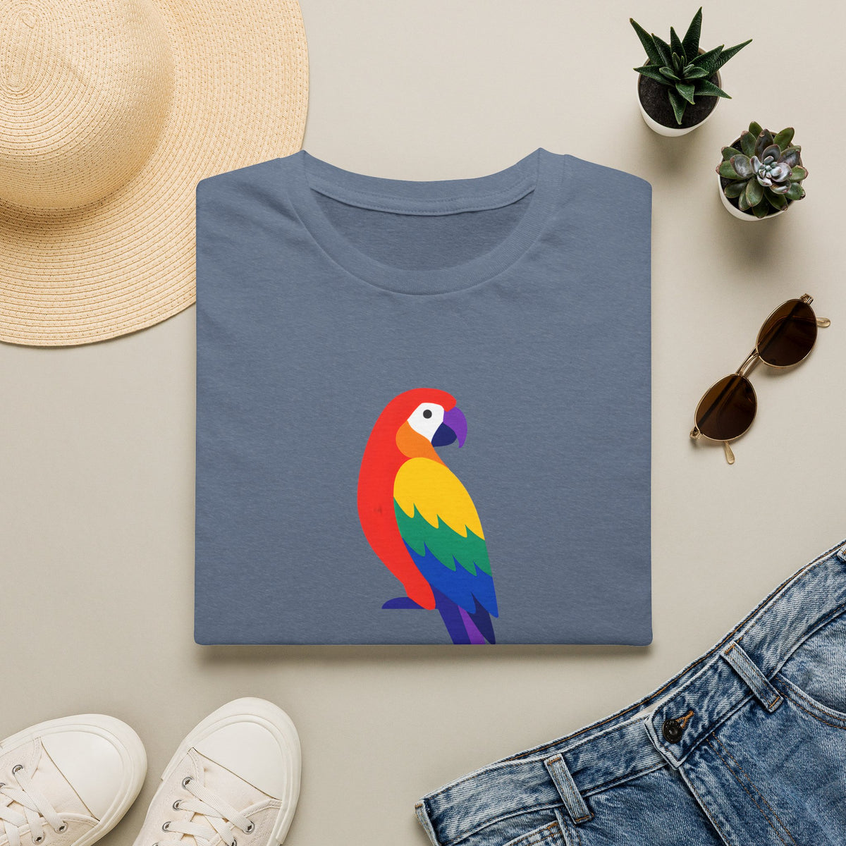 Colorful Parrot Pop Art –  Supersoft Unisex T-Shirt
