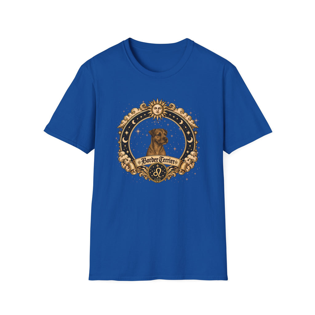 Zodiac Leo Border Terrier - Dog Horoscope Star Sign - Supersoft Unisex T-shirt
