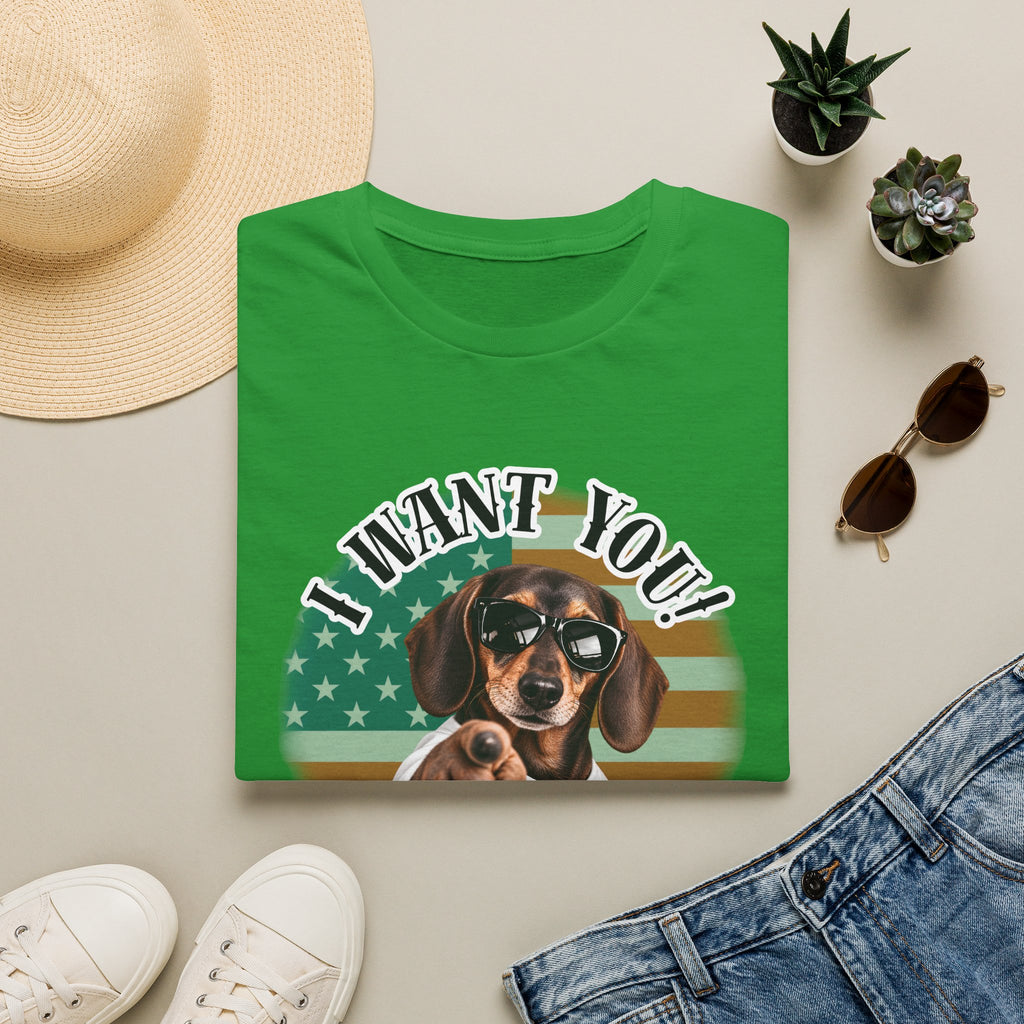 I WANT YOU!...To Throw the Ball! – Dachshund - Supersoft Unisex T-shirt