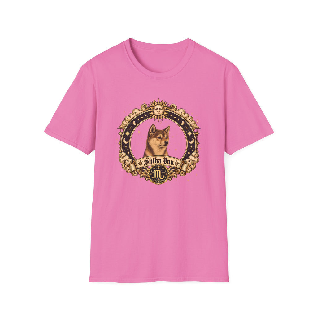 Zodiac Scorpio Shiba Inu - Dog Horoscope Star Sign - Supersoft Unisex Funny T-shirt