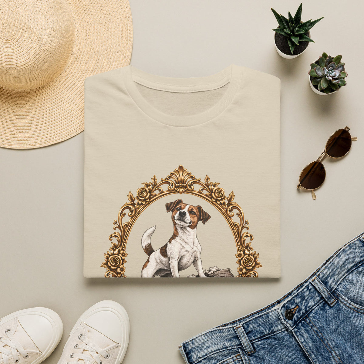 Sir Jack of the Shredded Cushion – Jack Russell - Supersoft Unisex T-shirt