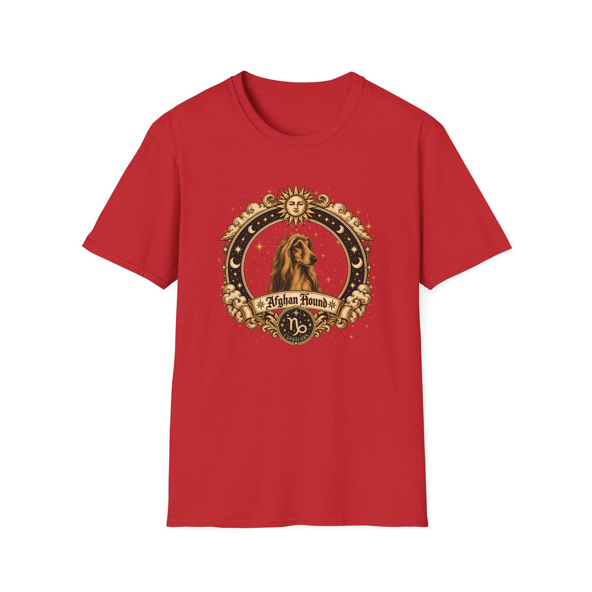Zodiac Capricorn Afghan Hound - Dog Horoscope Star Sign - Supersoft Unisex T-shirt