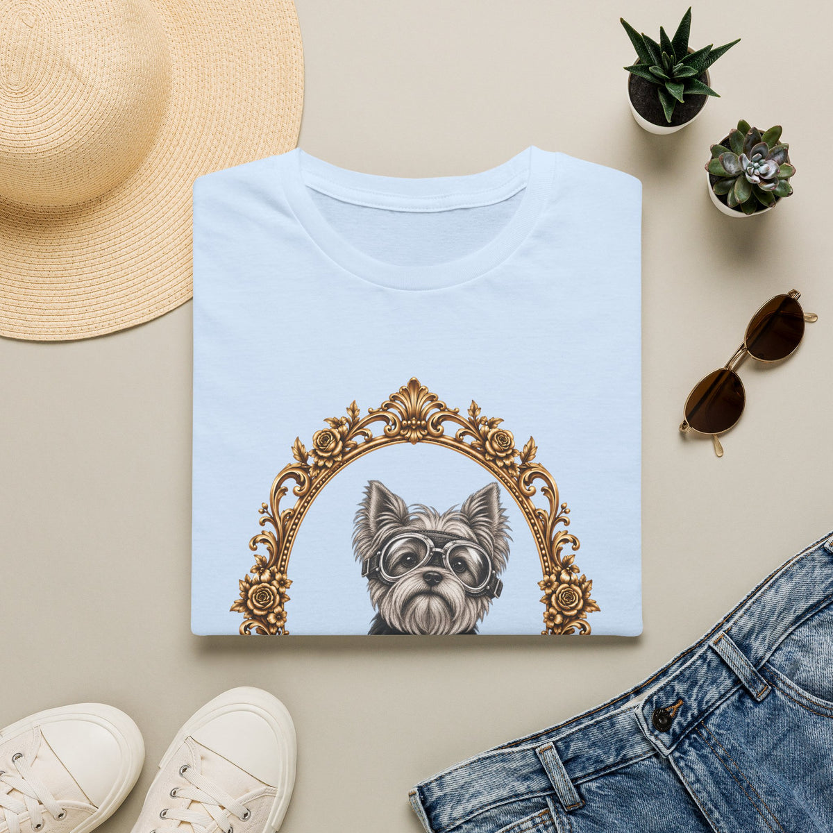 The Flying Yorkie – Yorkshire Terrier - Supersoft Unisex T-shirt