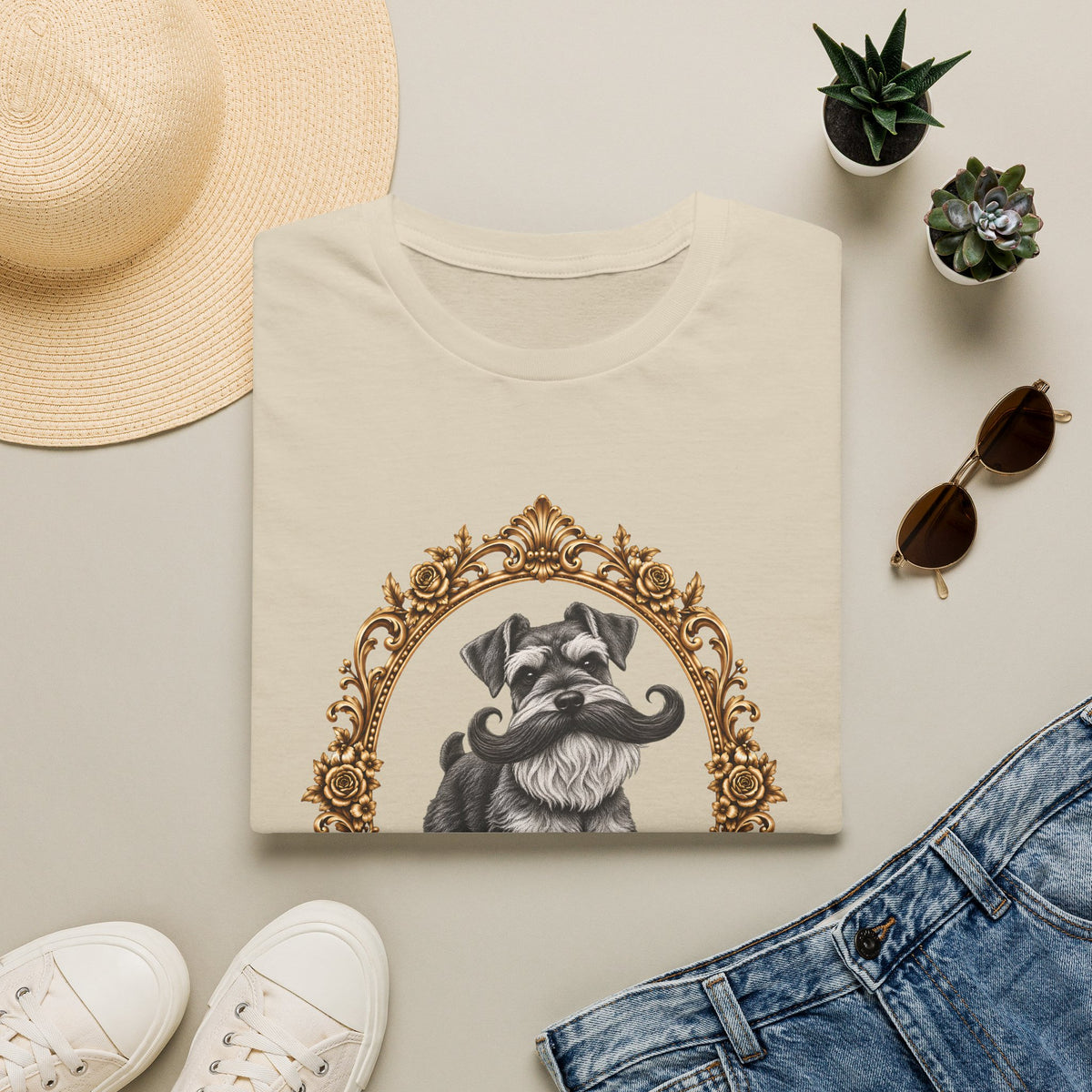 The Distinguished Sir Reginald Whiskers – Miniature Schnauzer - Supersoft Unisex T-shirt
