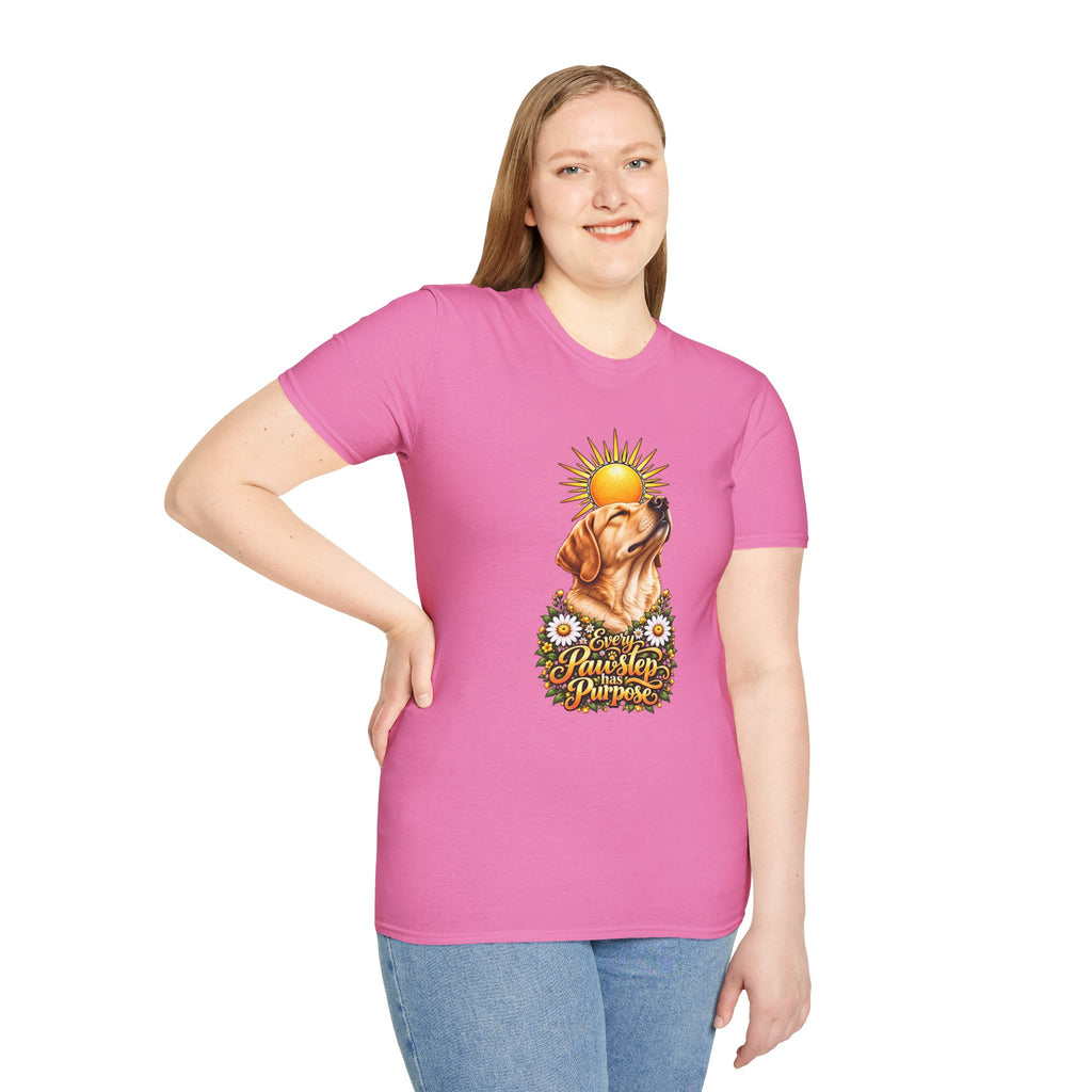 Every Pawstep Has Purpose - Labrador - Supersoft Unisex T-shirt