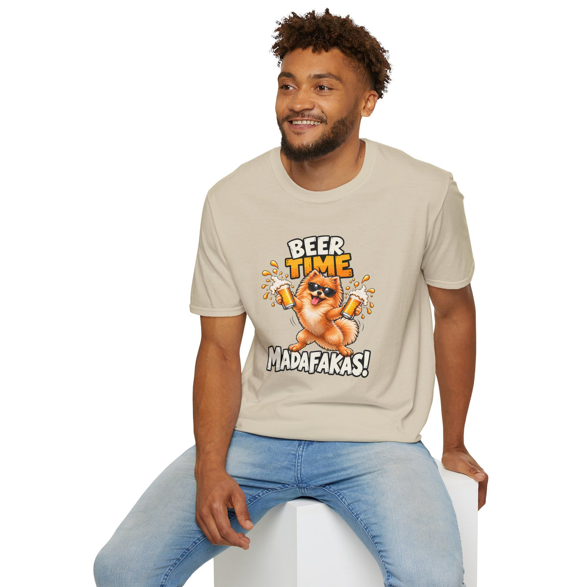 Beer Time, Madafakas! – Pomeranian - Supersoft Unisex T-shirt