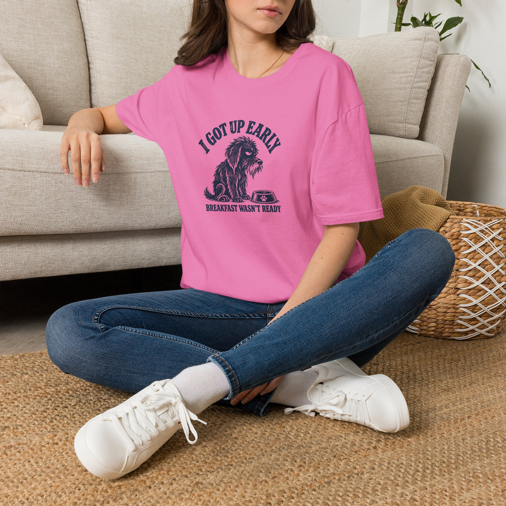 Grumpy Dog - I Got Up Early...Breakfast Wasn’t Ready –  Supersoft Unisex T-Shirt