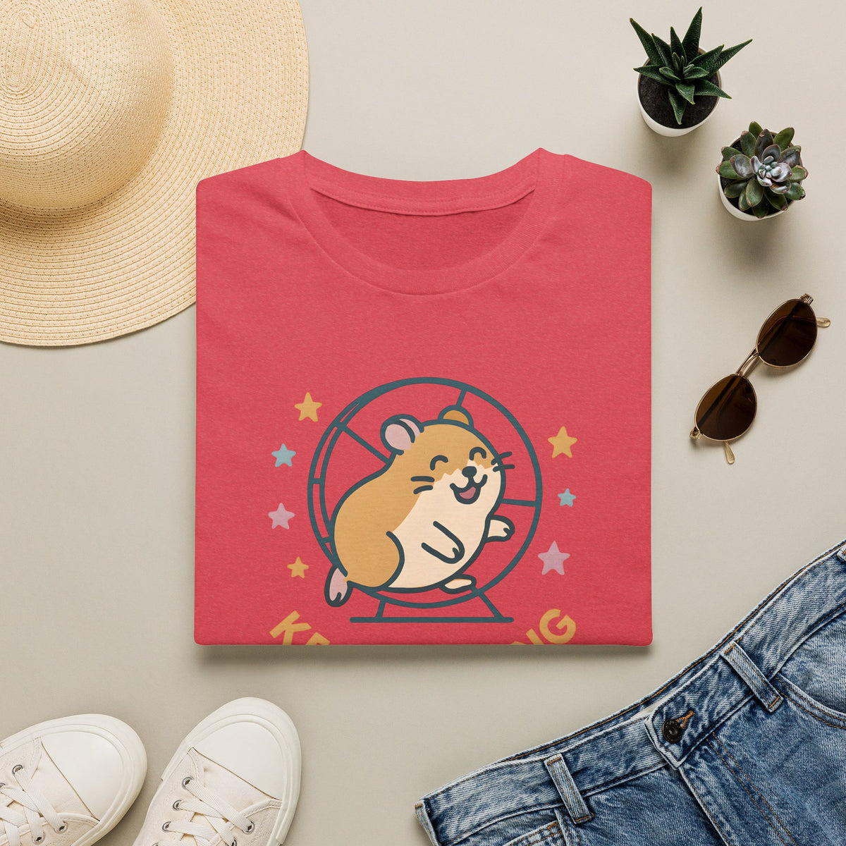 Keep Rolling Hamster –  Supersoft Unisex T-Shirt