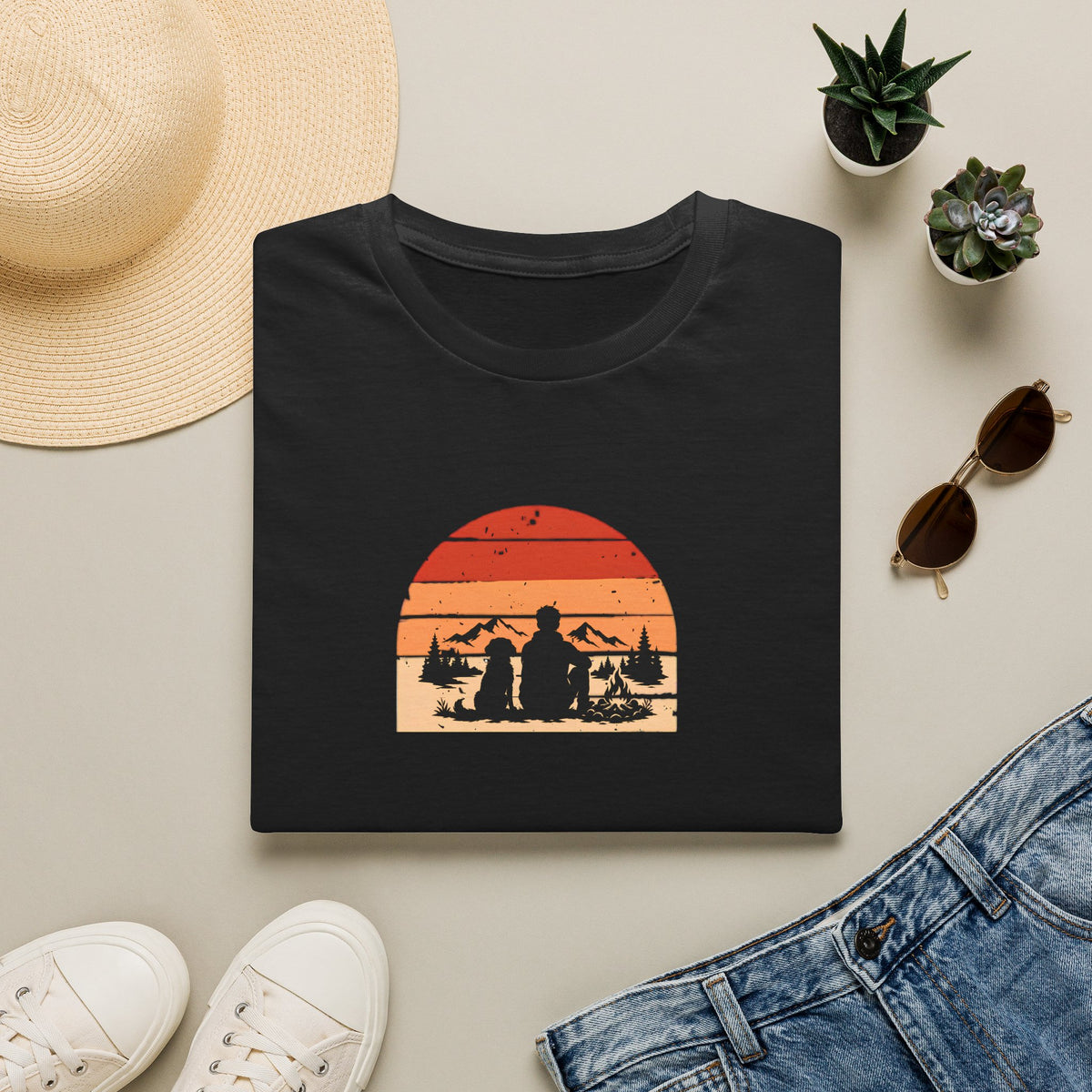 Campfires, Mountains & My Best Friend –  Supersoft Unisex T-Shirt