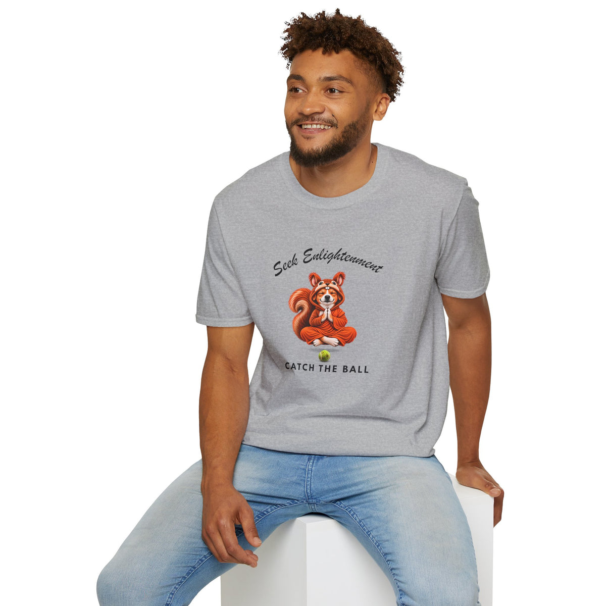 Good Boy's Guide to Enlightenment – Seek Enlightenment, Catch the Ball  –  Supersoft Unisex T-Shirt