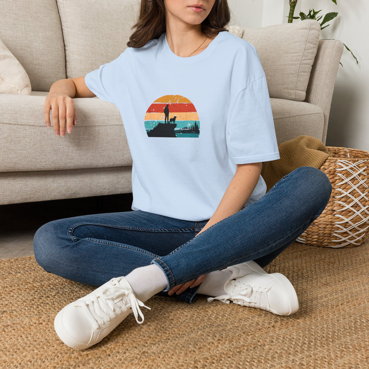 The Best View Comes With a Dog –  Supersoft Unisex T-Shirt