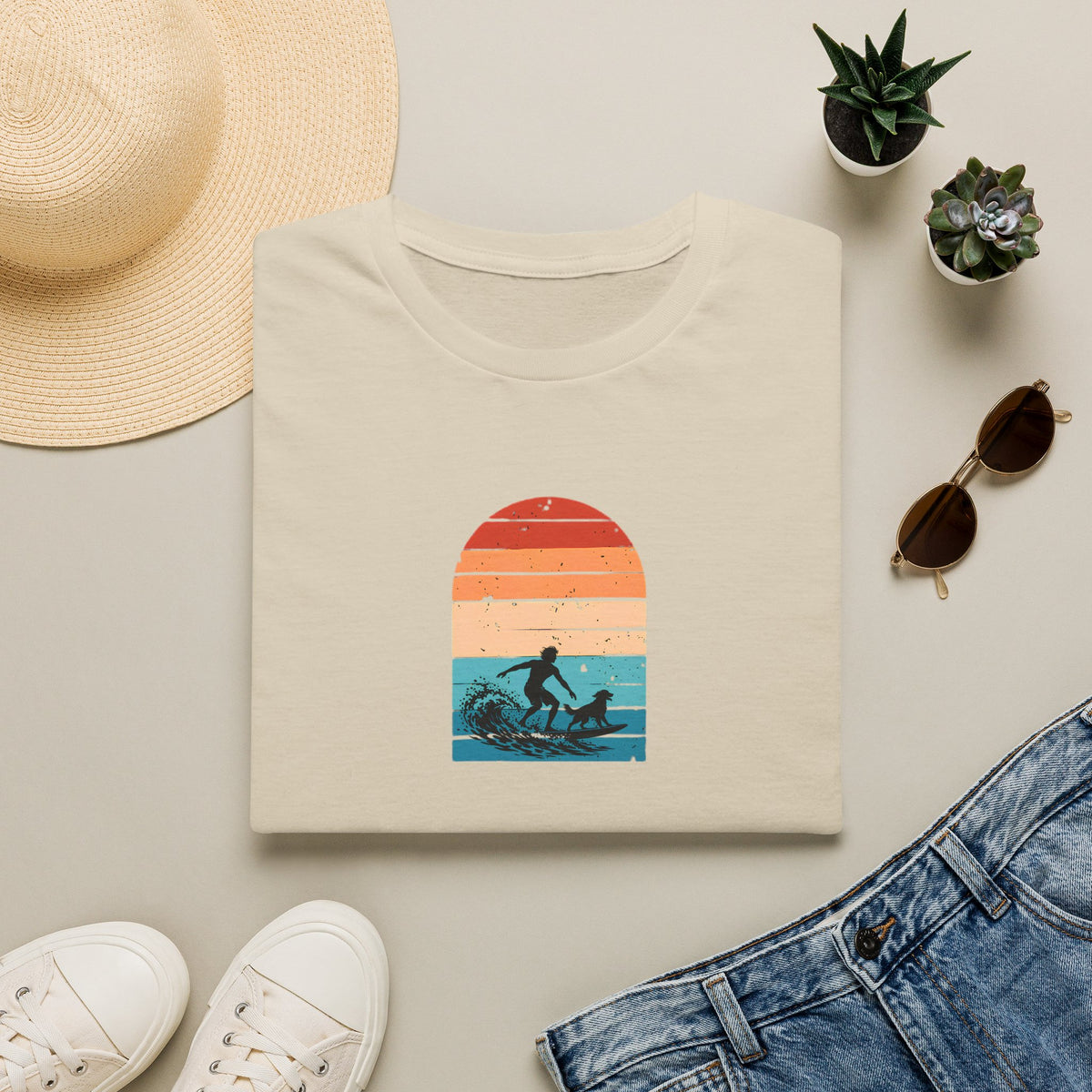 Surf’s Up...Dog On Board –  Supersoft Unisex T-Shirt