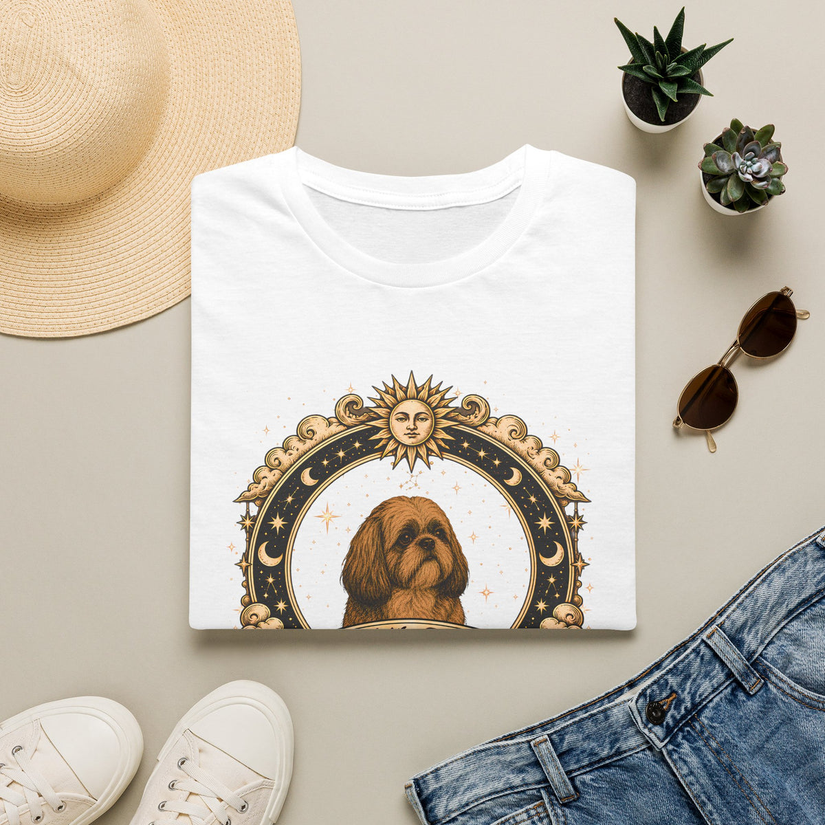 Zodiac Virgo Shih Tzu - Dog Horoscope Star Sign - Supersoft Unisex Funny T-shirt