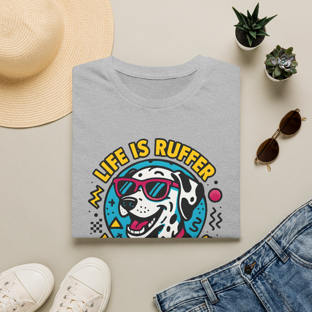 Life Is Ruffer Without a Dog Dalmatian –  Supersoft Unisex T-Shirt