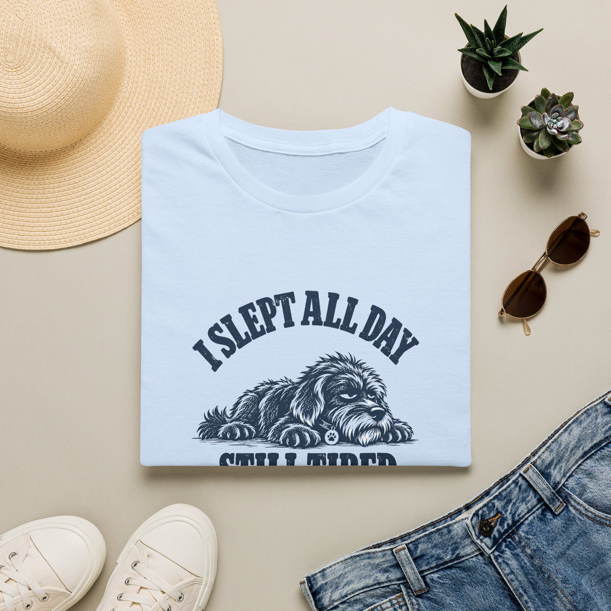 Grumpy Dog - I Slept All Day –  Supersoft Unisex T-Shirt