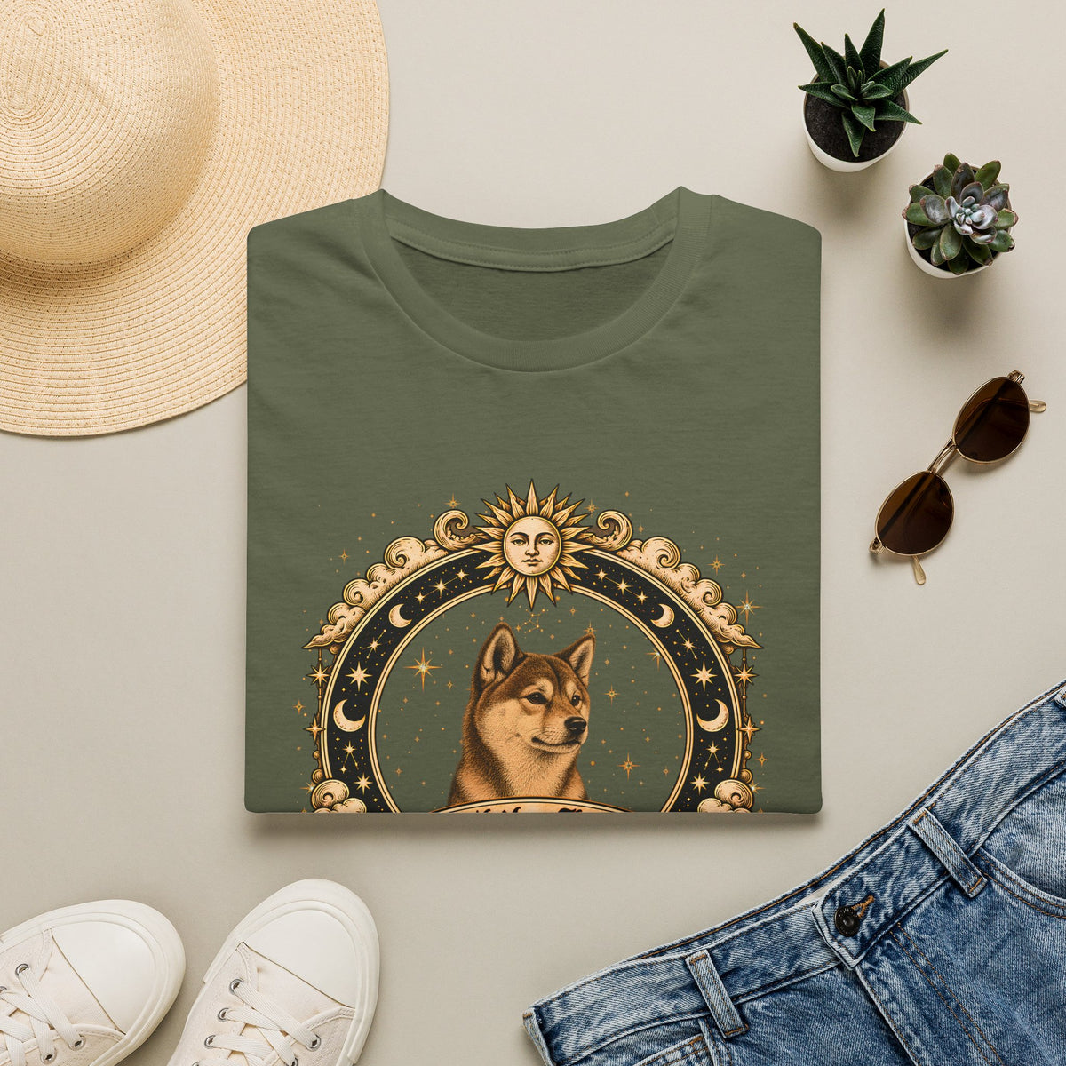 Zodiac Virgo Shiba Inu - Dog Horoscope Star Sign - Supersoft Unisex Funny T-shirt