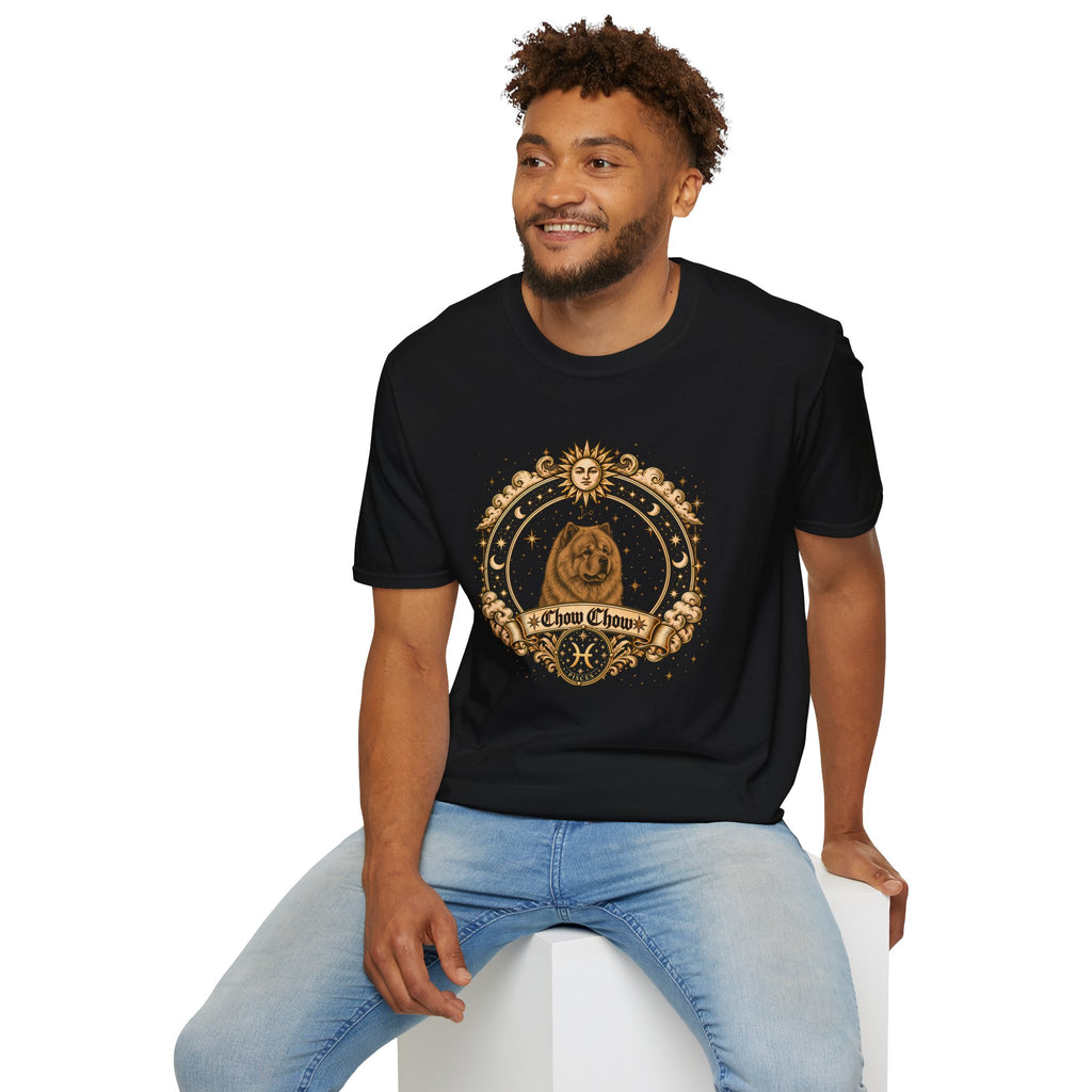 Zodiac Pisces Chow Chow - Dog Horoscope Star Sign - Supersoft Unisex T-shirt