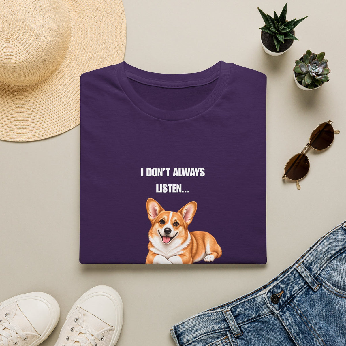 I Don’t Always Listen...But When I Do, I’m Asleep - Corgi Supersoft Unisex T-Shirt