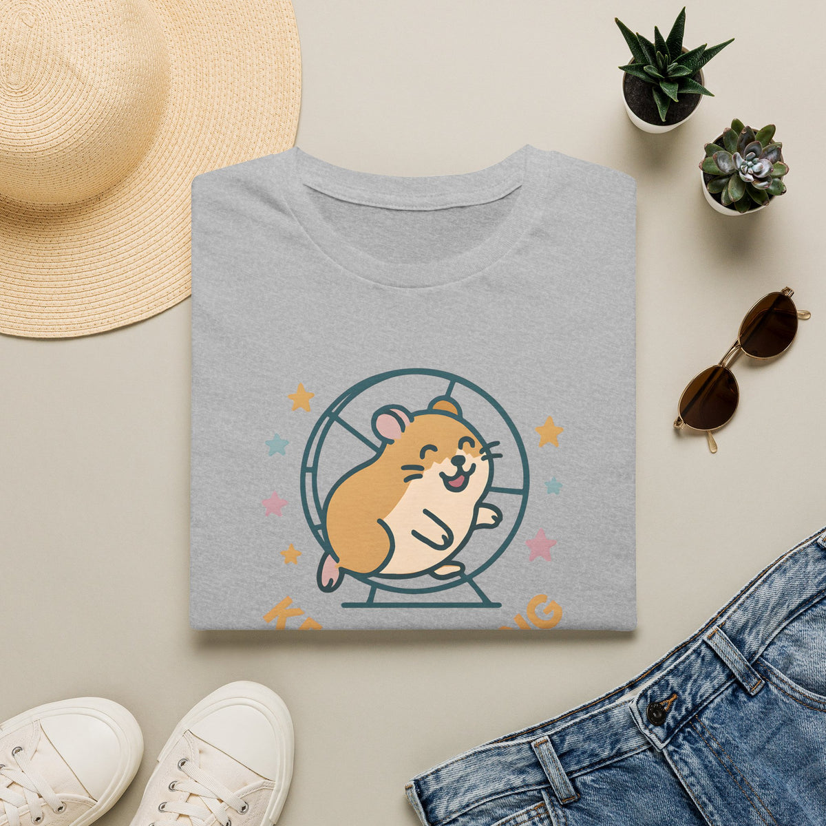 Keep Rolling Hamster –  Supersoft Unisex T-Shirt