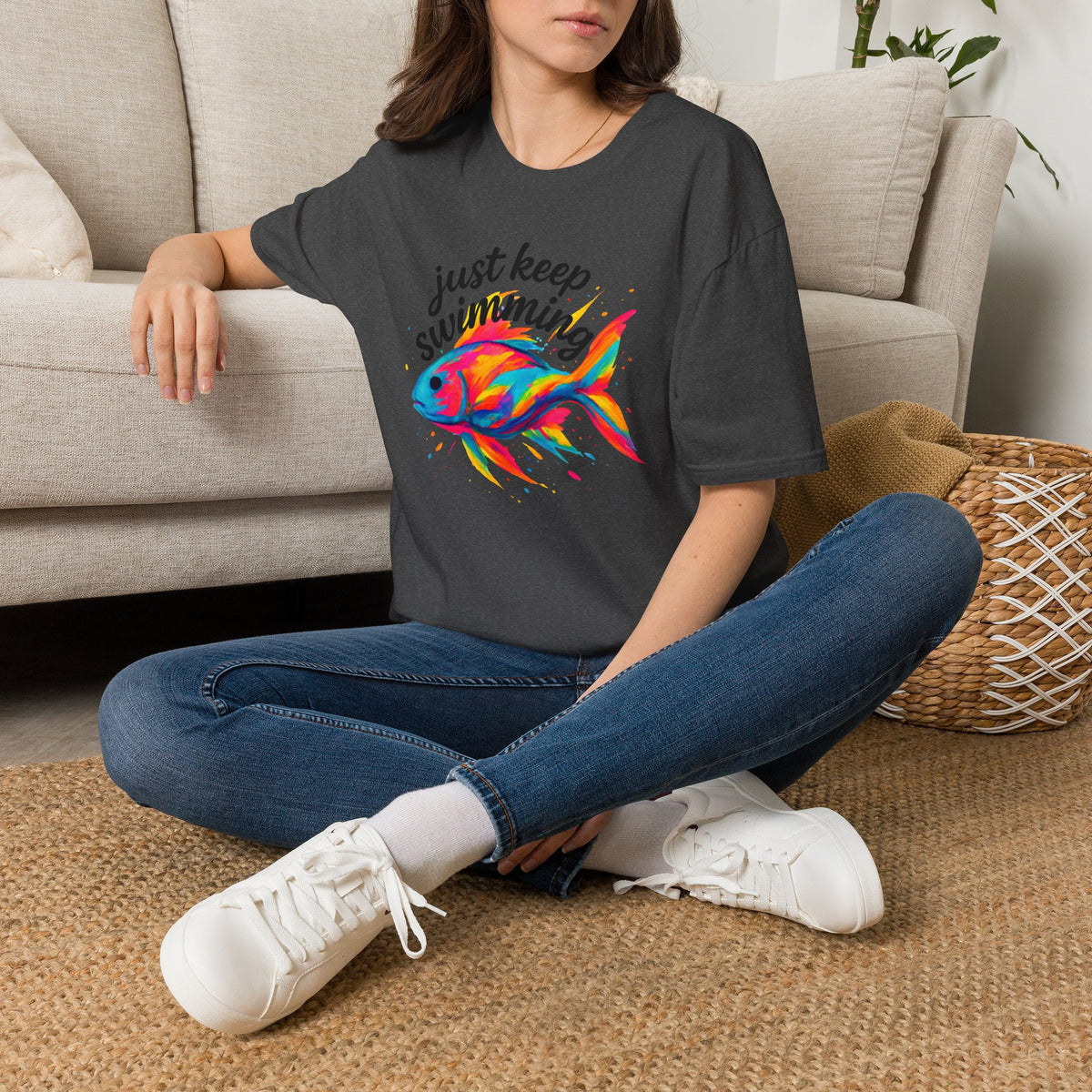 Just Keep Swimming - Goldfish –  Supersoft Unisex T-Shirt