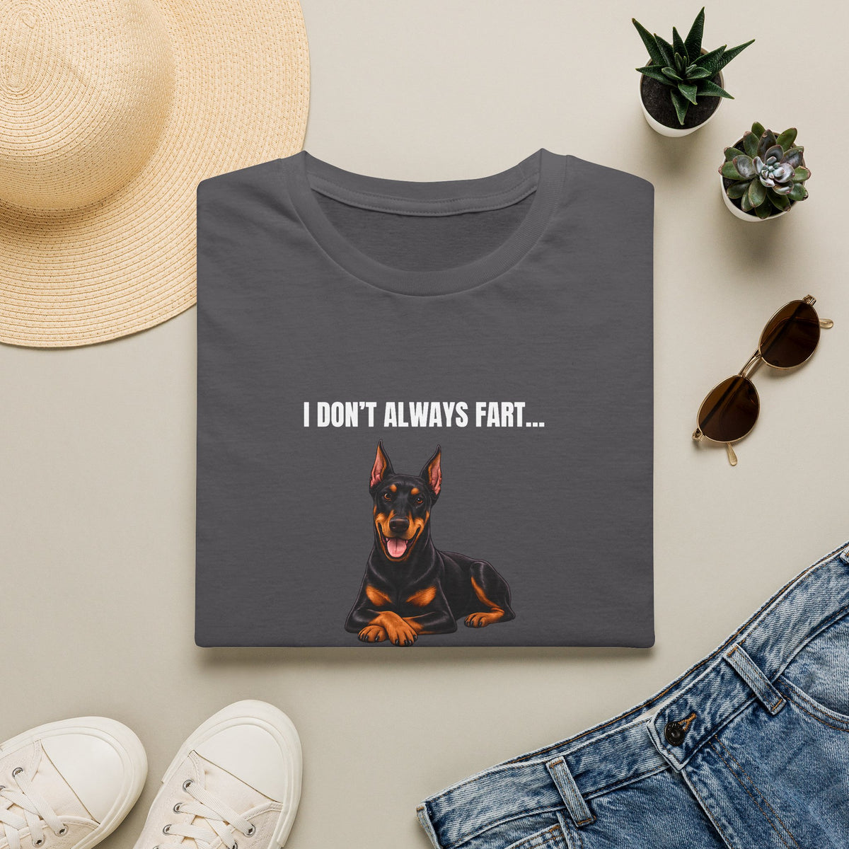I Don’t Always Fart...But When I Do, I Look At You Accusingly - Doberman Supersoft Unisex T-Shirt