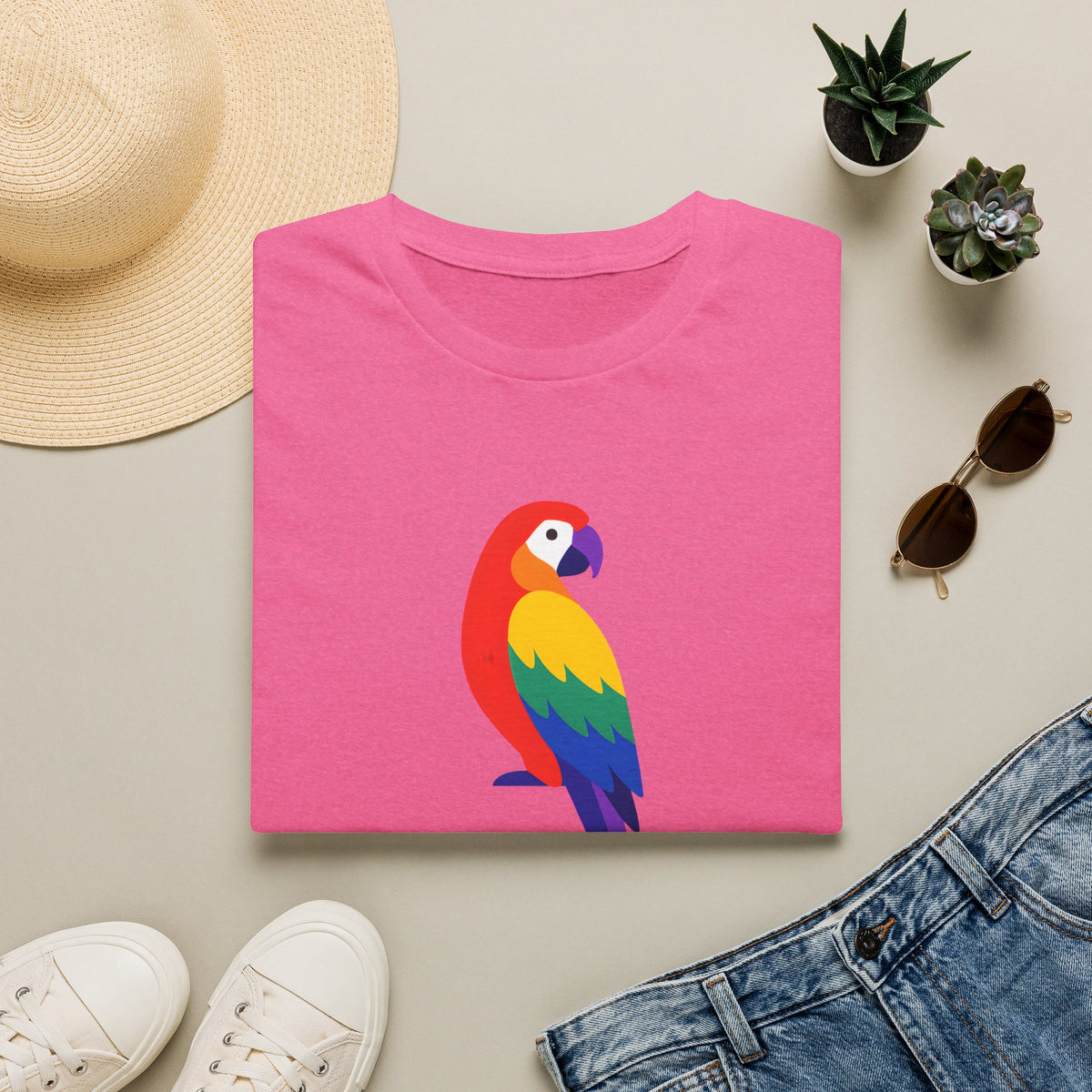 Colorful Parrot Pop Art –  Supersoft Unisex T-Shirt