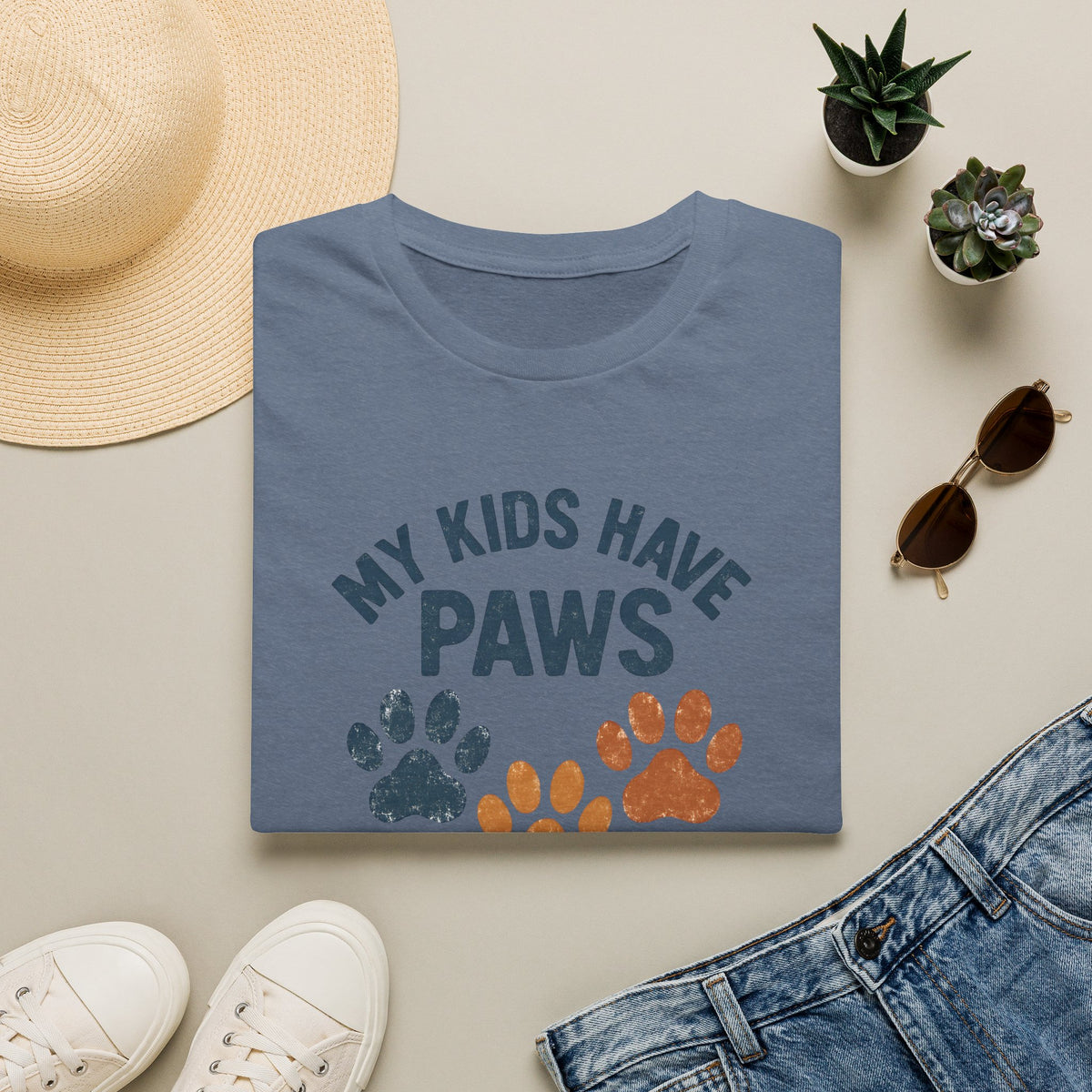 My Kids Have Paws –  Supersoft Unisex T-Shirt