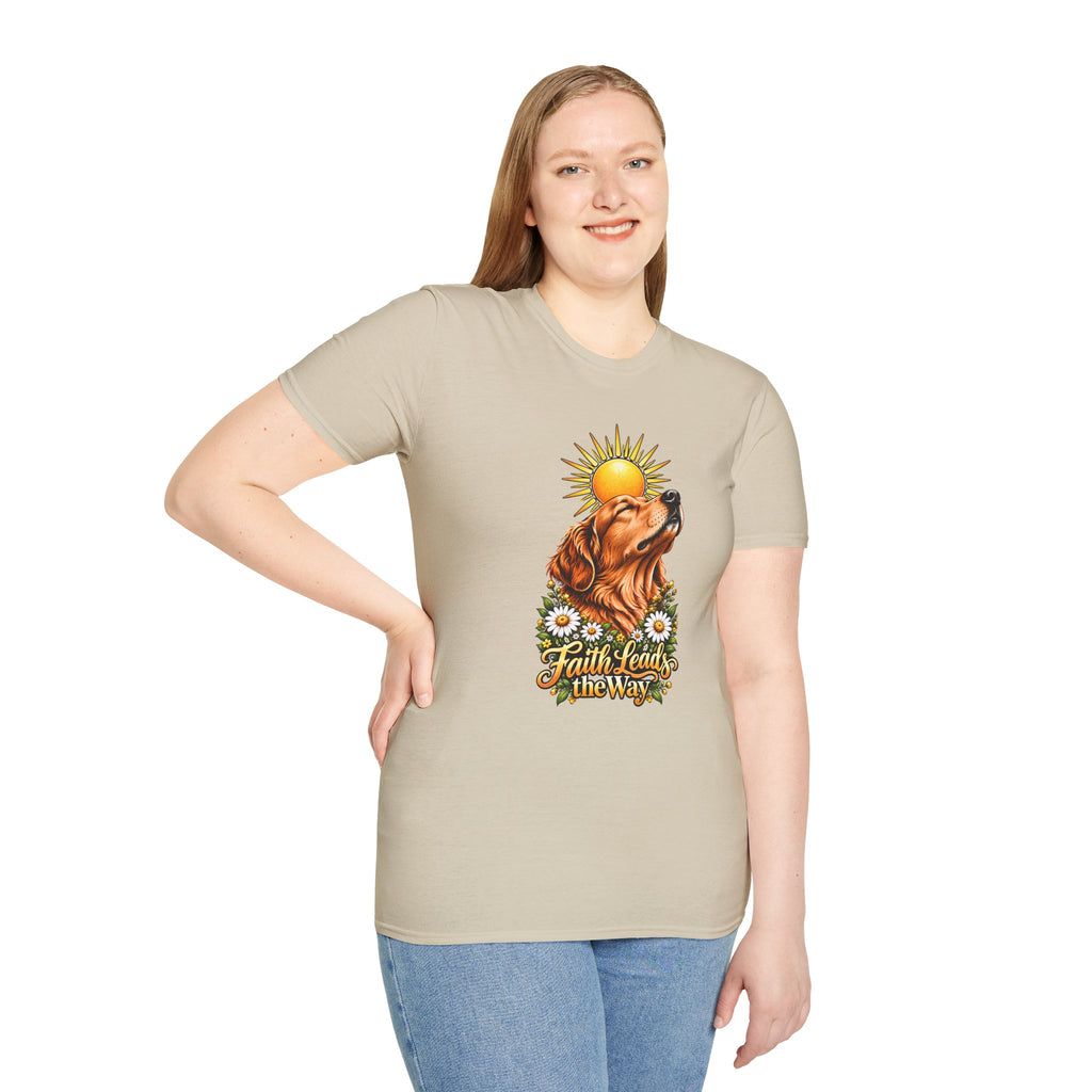 Faith Leads the Way - Golden Retriever - Supersoft Unisex T-shirt