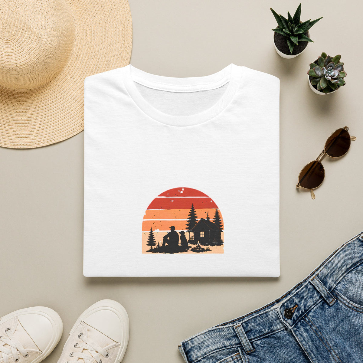 Cabin, Campfire & My Best Friend –  Supersoft Unisex T-Shirt
