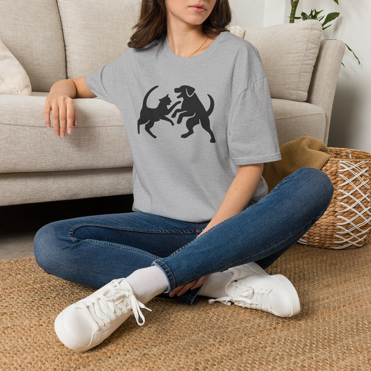Cat and Dog  –  Supersoft Unisex T-Shirt