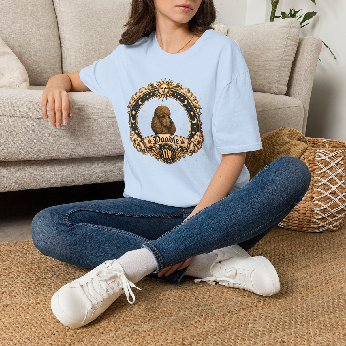 Zodiac Virgo Poodle - Dog Horoscope Star Sign - Supersoft Unisex Funny T-shirt