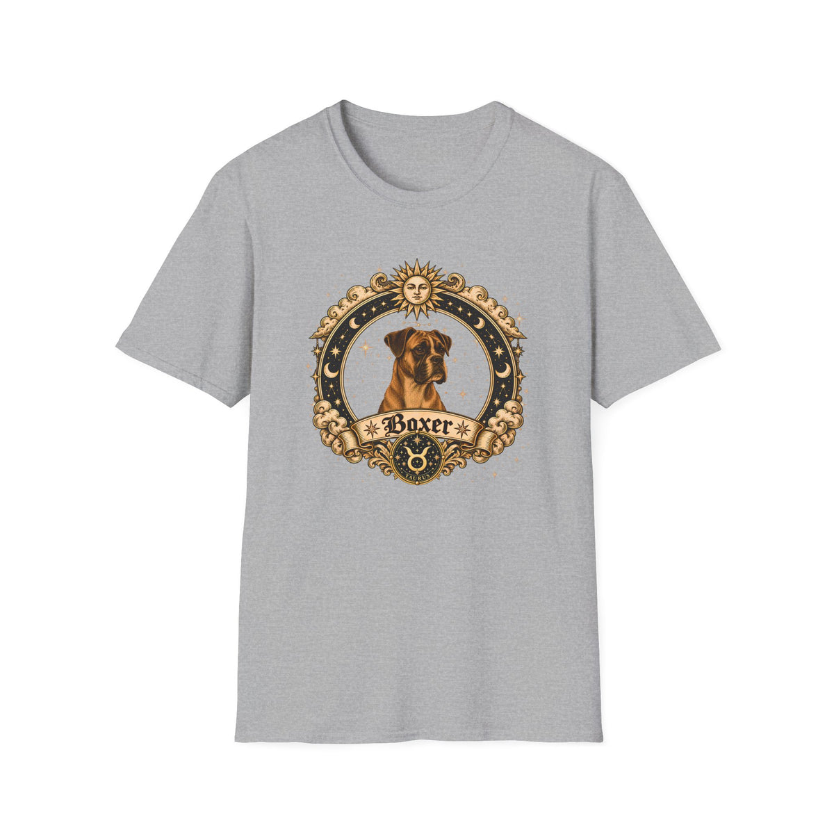 Zodiac Taurus Boxer - Dog Horoscope Star Sign - Supersoft Unisex T-shirt
