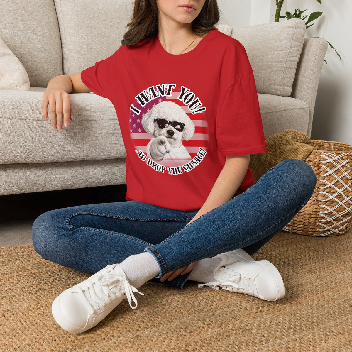 I WANT YOU!...To Drop The Sausage! – Bichon Frise - Supersoft Unisex T-shirt