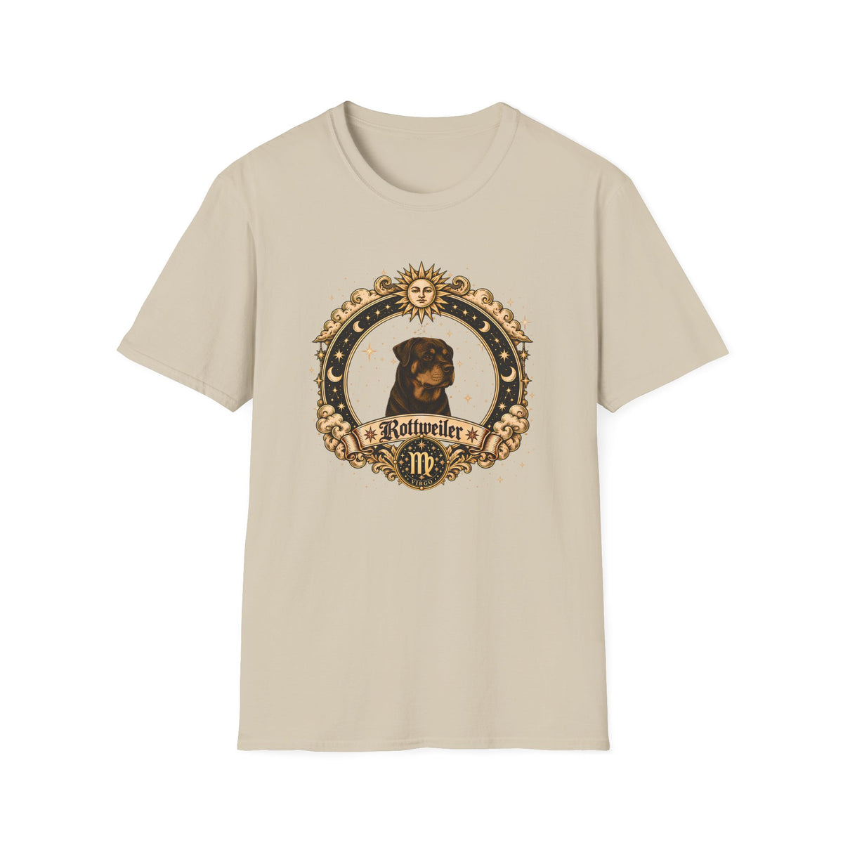Zodiac Virgo Rottweiler - Dog Horoscope Star Sign - Supersoft Unisex Funny T-shirt