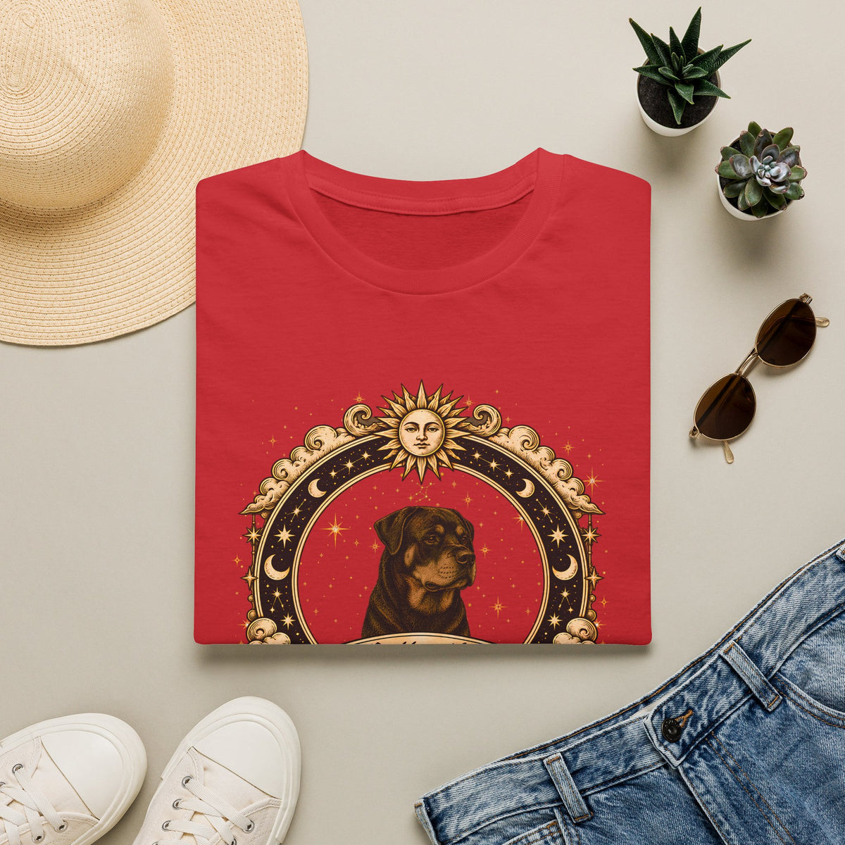Zodiac Virgo Rottweiler - Dog Horoscope Star Sign - Supersoft Unisex Funny T-shirt