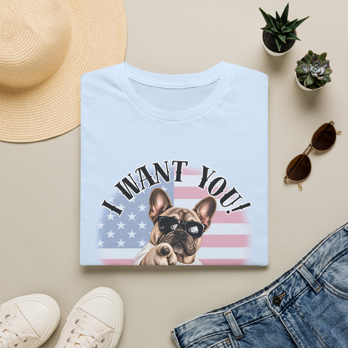 I WANT YOU!...To Rub My Belly! – French Bulldog - Supersoft Unisex T-shirt