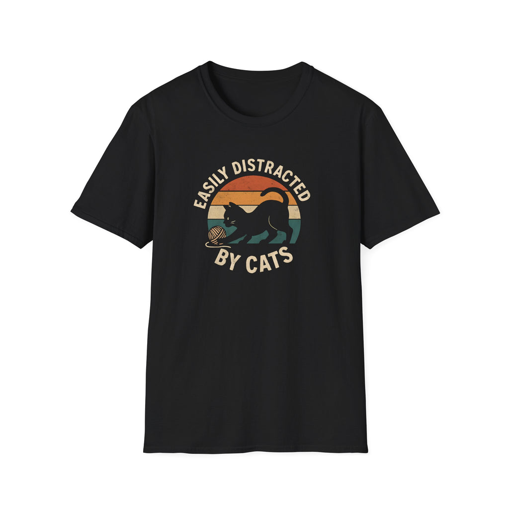 Easily Distracted by Cats –  Supersoft Unisex T-Shirt