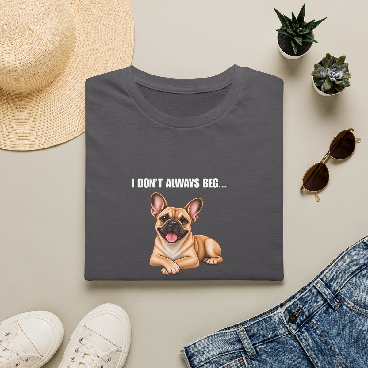 I Don’t Always Beg...But When I Do, I Use My Saddest Eyes - French Bulldog Supersoft Unisex T-Shirt