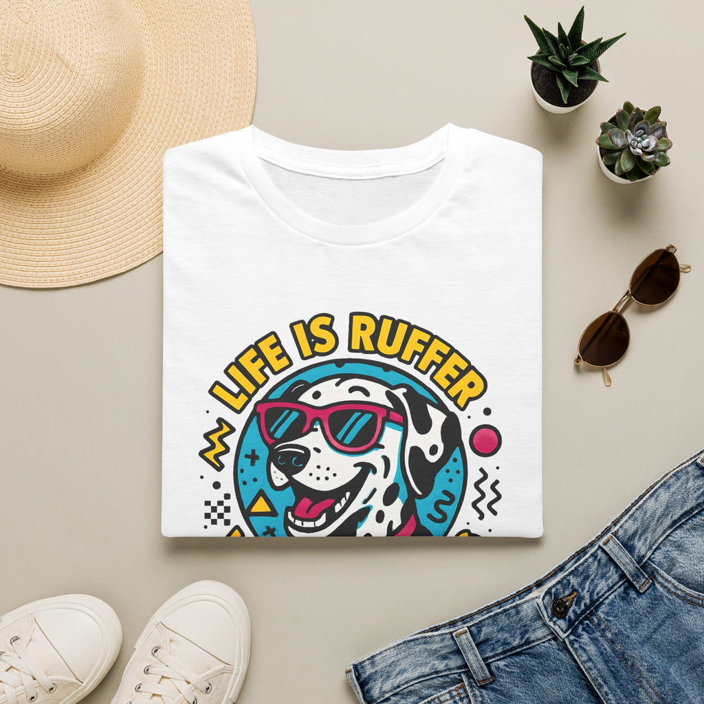 Life Is Ruffer Without a Dog Dalmatian –  Supersoft Unisex T-Shirt