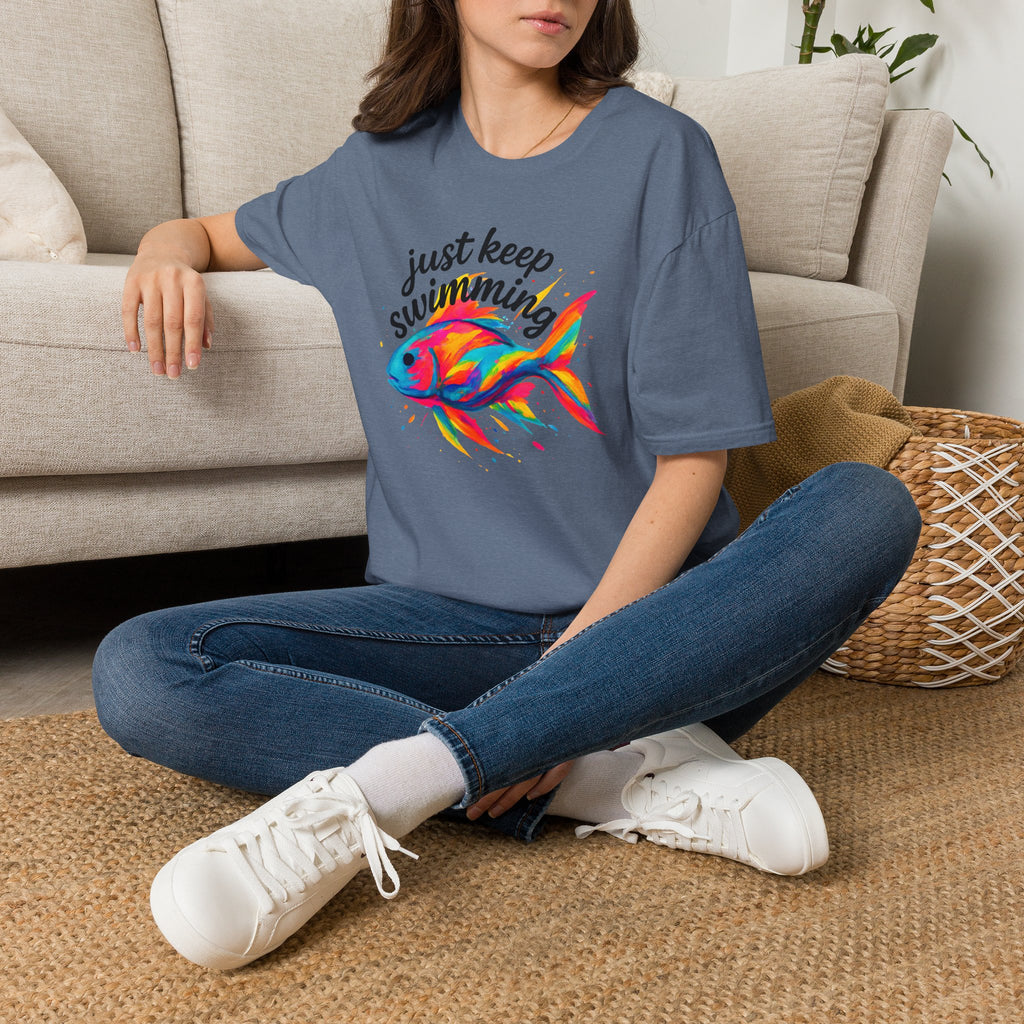 Just Keep Swimming - Goldfish –  Supersoft Unisex T-Shirt