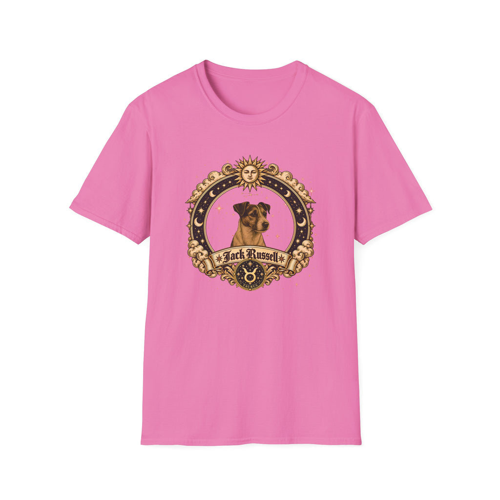 Zodiac Taurus Jack Russell - Dog Horoscope Star Sign - Supersoft Unisex Funny T-shirt