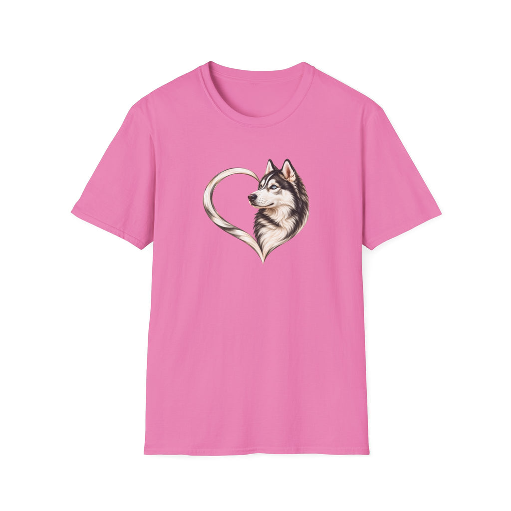 A Heart of Love – Siberian Husky - Supersoft Unisex T-shirt