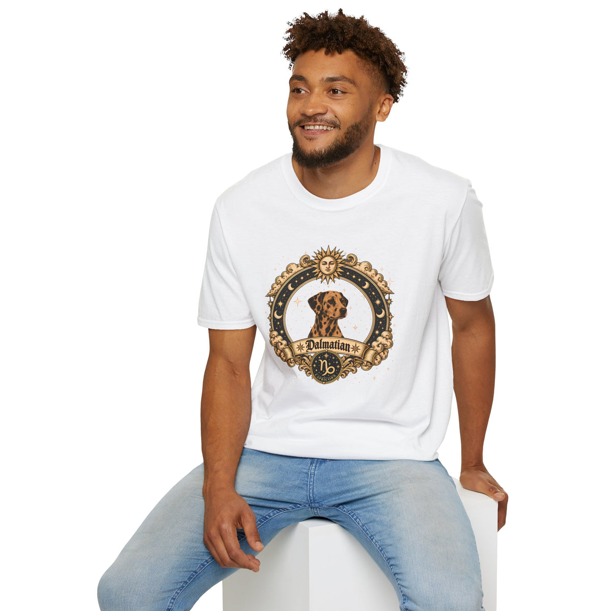 Zodiac Capricorn Dalmatian - Dog Horoscope Star Sign - Supersoft Unisex T-shirt