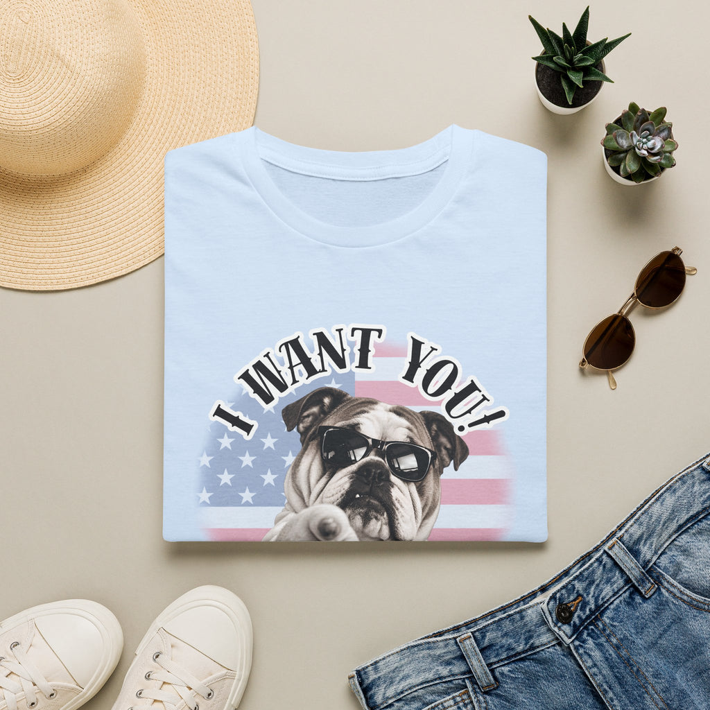 I WANT YOU!...To Throw the Ball! – British Bulldog - Supersoft Unisex T-shirt
