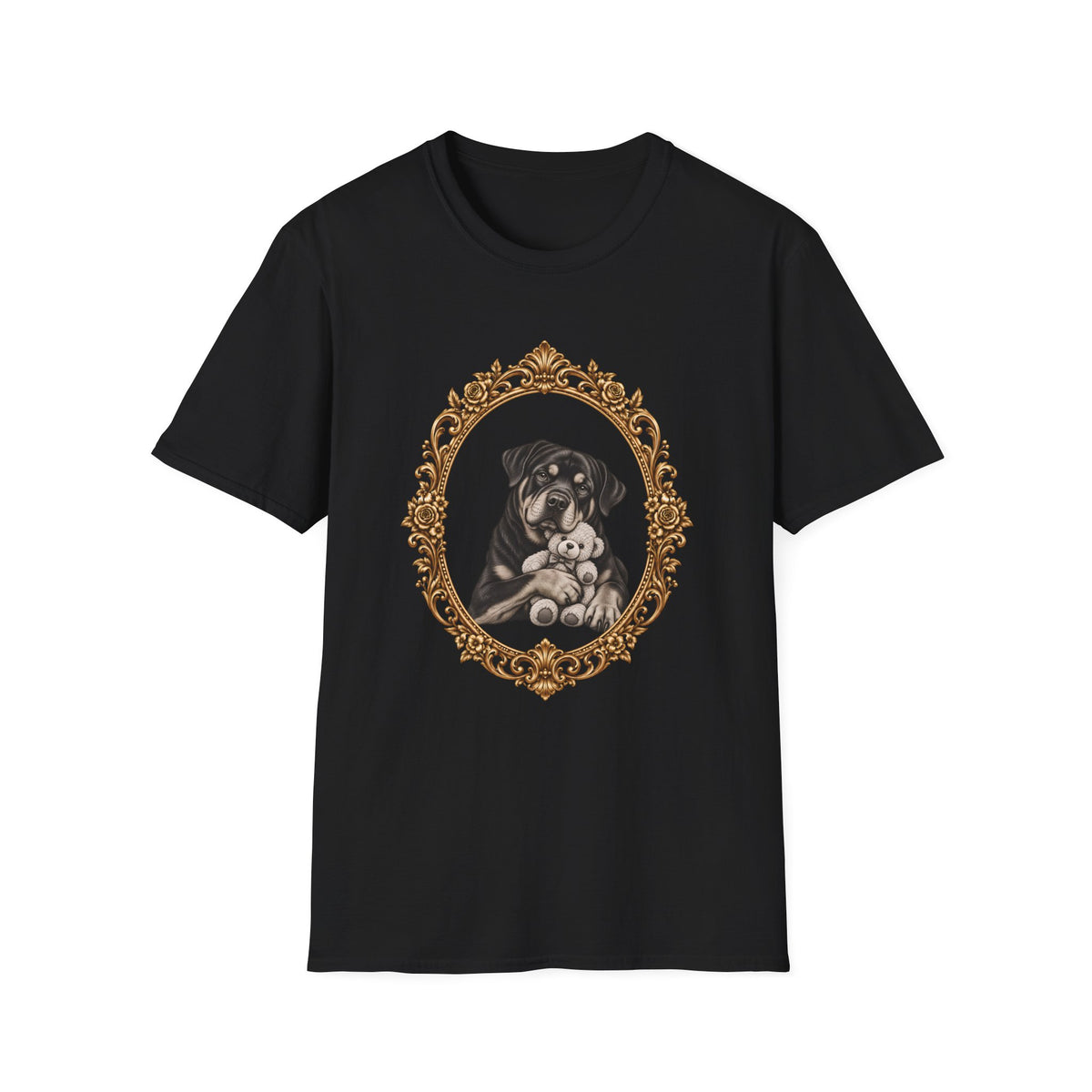 The Gentle Giant – Rottweiler & Teddy Bear - Supersoft Unisex T-shirt
