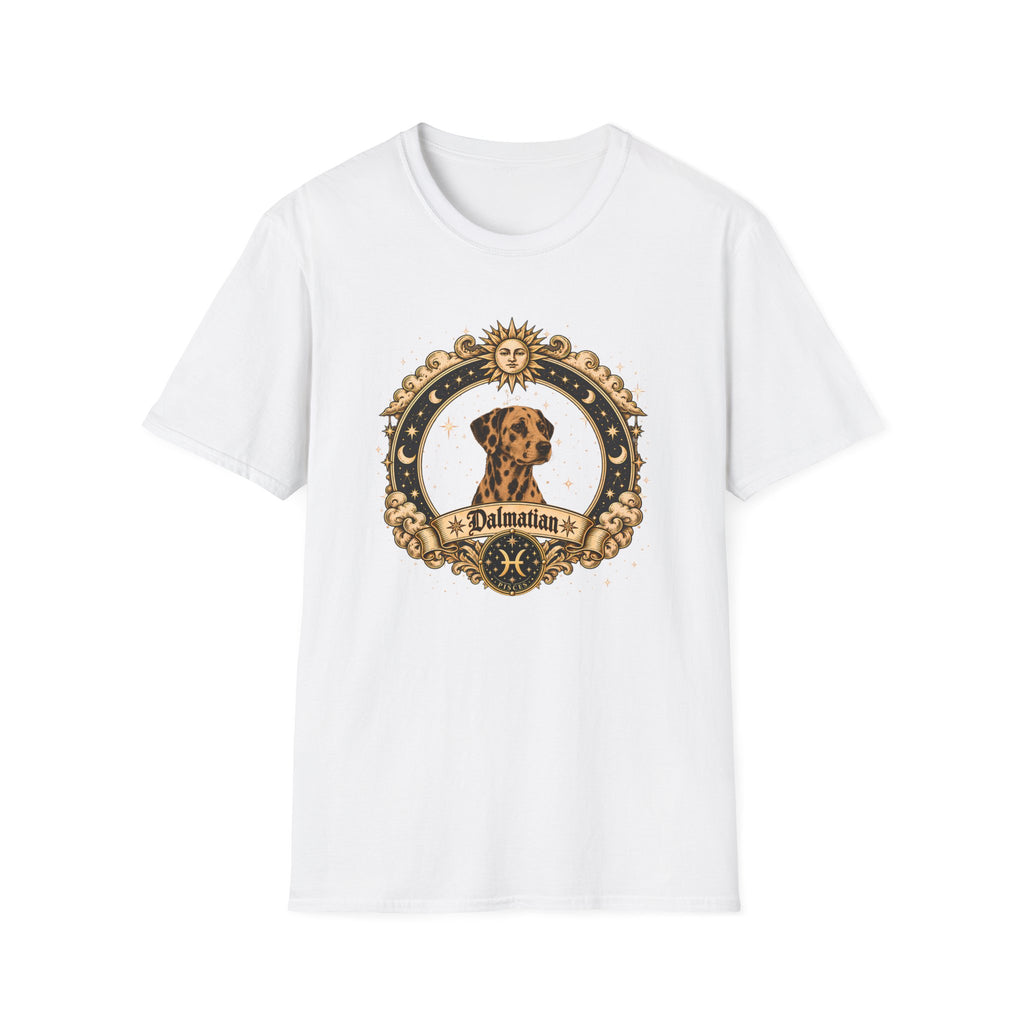 Zodiac Pisces Dalmatian - Dog Horoscope Star Sign - Supersoft Unisex T-shirt