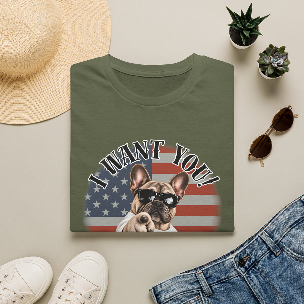 I WANT YOU!...To Rub My Belly! – French Bulldog - Supersoft Unisex T-shirt