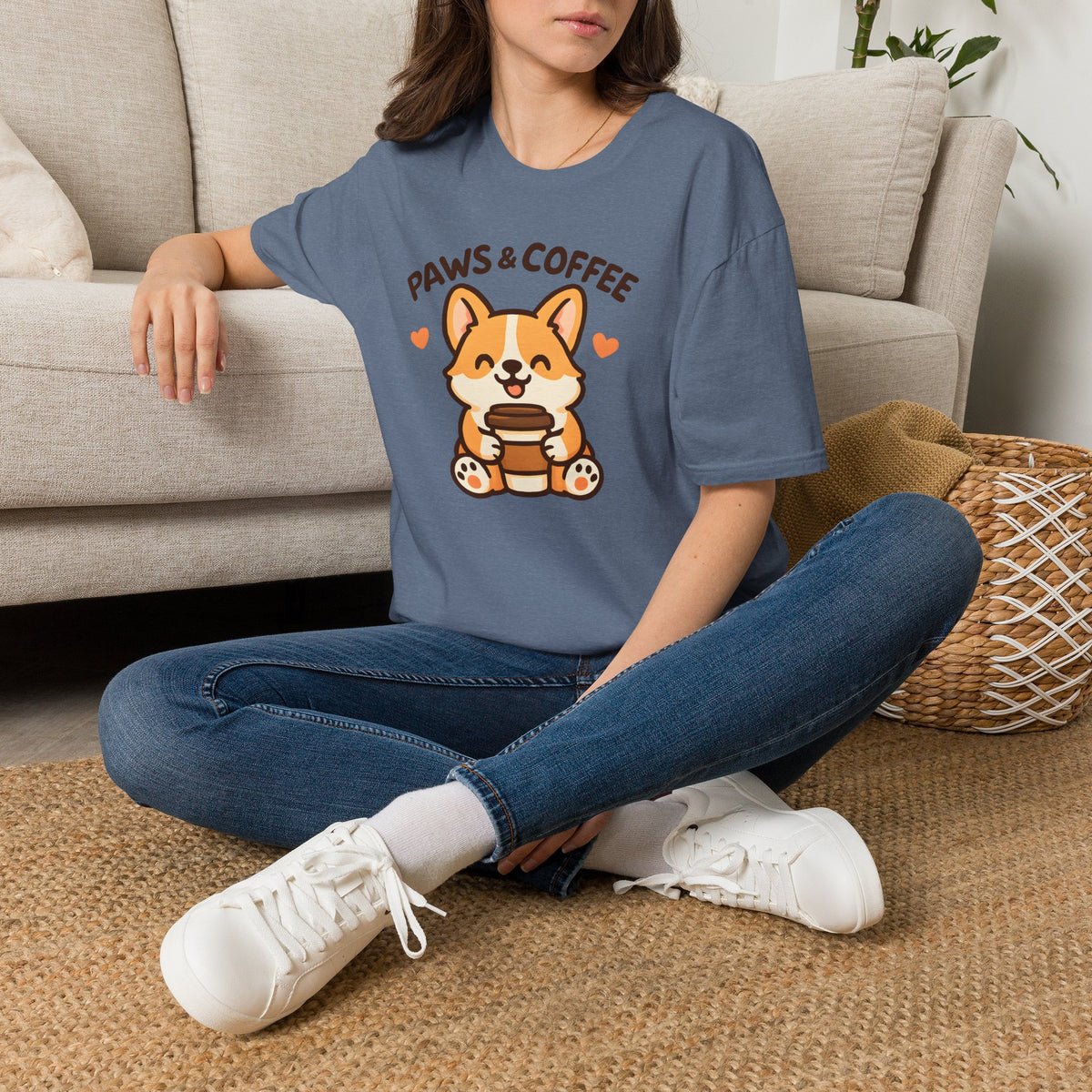 Paws and Coffee –  Supersoft Unisex T-Shirt