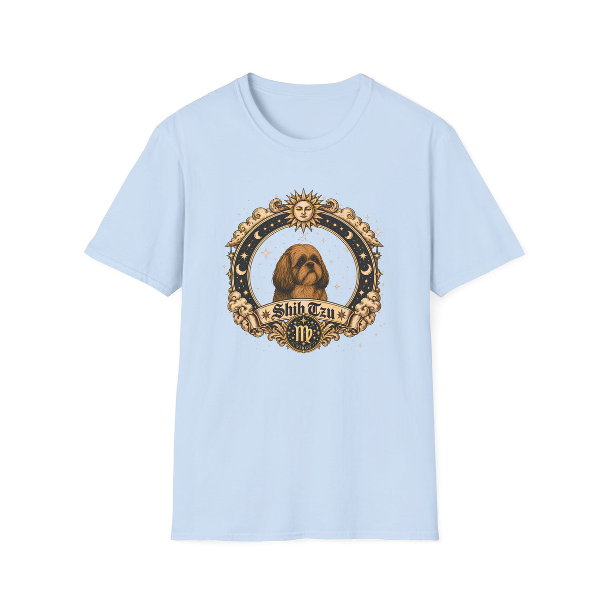 Zodiac Virgo Shih Tzu - Dog Horoscope Star Sign - Supersoft Unisex Funny T-shirt