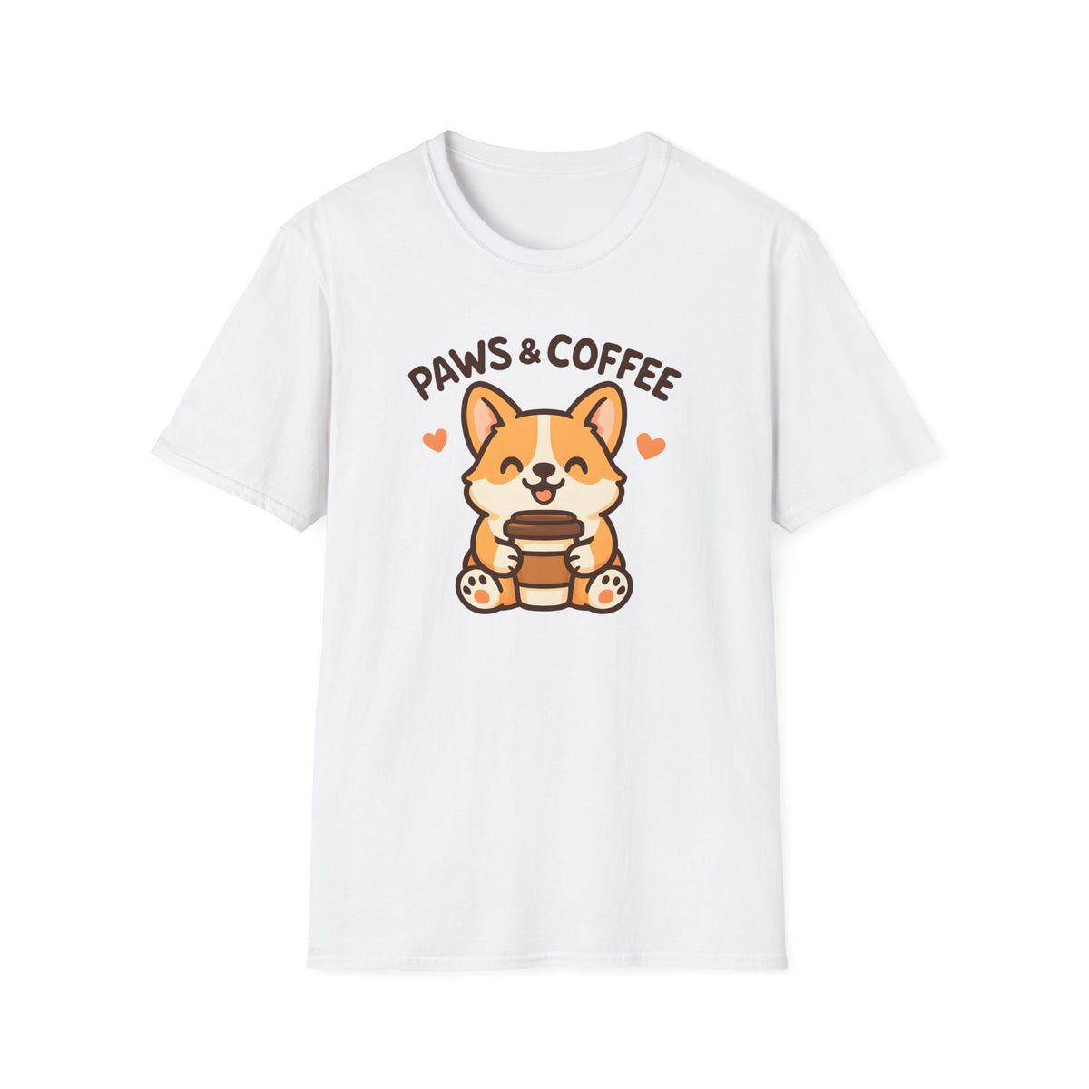 Paws and Coffee –  Supersoft Unisex T-Shirt